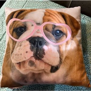 Decorative bulldog pillow